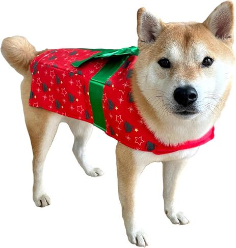 ComfyCamper Dog Gift Christmas Costume - Xmas Present Costume Santa Claus Elf Holiday Outfit Clothes Dress Shirt Accessories, L in Saudi Arabia