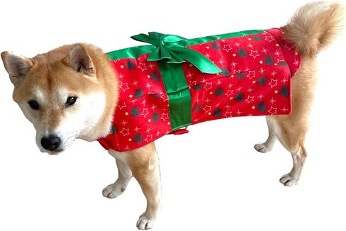 ComfyCamper Dog Gift Christmas Costume - Xmas Present Costume Santa Claus Elf Holiday Outfit Clothes Dress Shirt Accessories, L in Saudi Arabia