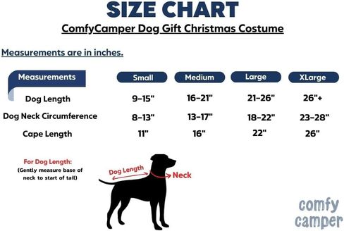 ComfyCamper Dog Gift Christmas Costume - Xmas Present Costume Santa Claus Elf Holiday Outfit Clothes Dress Shirt Accessories, L in Saudi Arabia