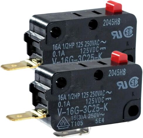 2-PACK (Mini Micro Switch) Microwave Oven Door Switch Replacements WB24X10038 WB24X10076 GSM-V1603A2 28QBP0497, FA63 in Saudi Arabia