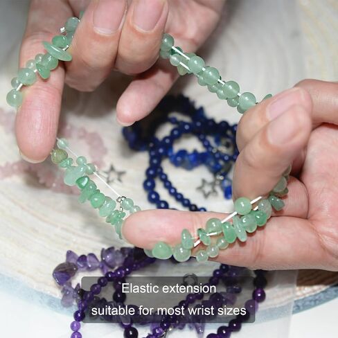 3PCS Healing Crystals Bracelets Set, Green Aventurine Bracelet, Yoga Meditation Crystal Beaded Bracelet, Green Jade Bracelet Healing Gifts for Women in Saudi Arabia