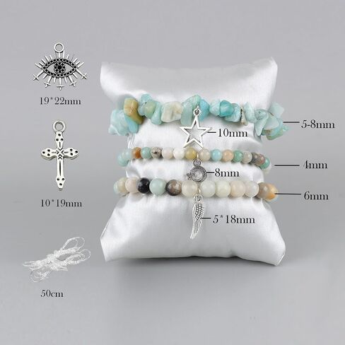 3PCS Healing Crystals Bracelets Set, Green Aventurine Bracelet, Yoga Meditation Crystal Beaded Bracelet, Green Jade Bracelet Healing Gifts for Women in Saudi Arabia