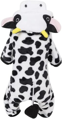 Warm pet Clothes Dog Milk Cow Sweater Hoodie cat Halloween Costume pet Milk Cow Costume Dog Outfit cat Christmas Outfit Decorative Pet Costume Dog Milk Cow Suit Pullover Clothing in Saudi Arabia
