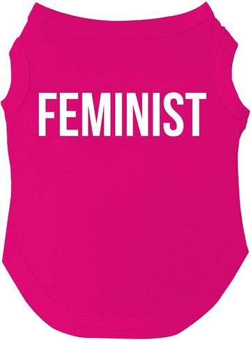 Feminist Dog Tee Shirt Sizes for Puppies, Toys, and Large Breeds (Hot Pink, Large 43) in Saudi Arabia