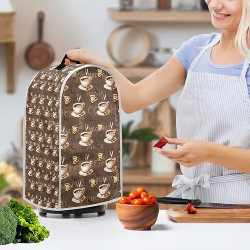 Small Appliance Covers Soft Blender Covers Dust Covers Washable Food Processor Covers Suitable for Coffee Machines Stand Mixers Toasters - Brown Coffee in Kuwait