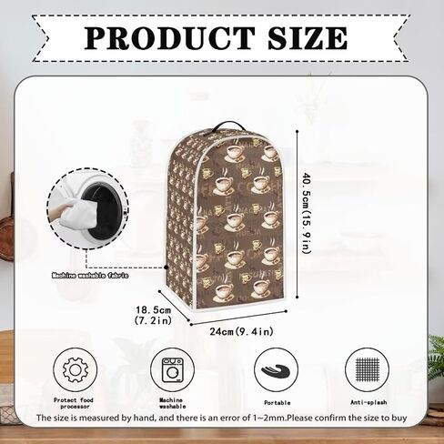 Small Appliance Covers Soft Blender Covers Dust Covers Washable Food Processor Covers Suitable for Coffee Machines Stand Mixers Toasters - Brown Coffee in Kuwait