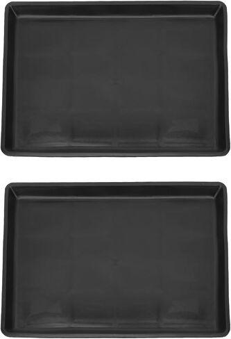 Cabilock 2pcs Pet Cage Tray Dog Poop Pan Accessory Tray Pet Potty Tray Dog Poop Tray Pet Poop Tray Plastic Crate Pan Dog Kennel Pan Rabbit Tray Dog Food Mat Cat Cage Leakproof Bowl Mat Pp in Saudi Arabia