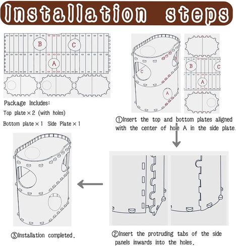 3-Storey Cat Condo for Indoor Cats - Cozy Cat Cave Beds, Pet Cat House for Multiple & Large Cats Up to 22 Lbs, Scratch Resistant Peekaboo Cat Tunnel, Cat Hideaway, 24" x16" x29", Light Gray in Kuwait