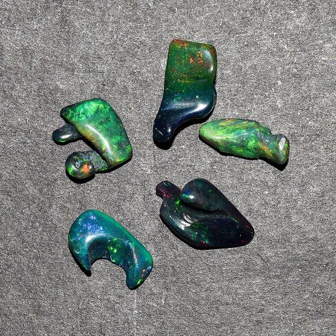 5 قطع من عظم العقيق الأسود الطبيعي من InfinityGemsArt، حجر عضوي، مزيج من الكريستالات والأحجار الكريمة المصقولة بألوان قوس قزح الناري، مستلزمات صناعة المجوهرات بنفسك، حجر طاقة شفاء الشاكرا، حرفة فنية للهدايا بنفسك in Kuwait