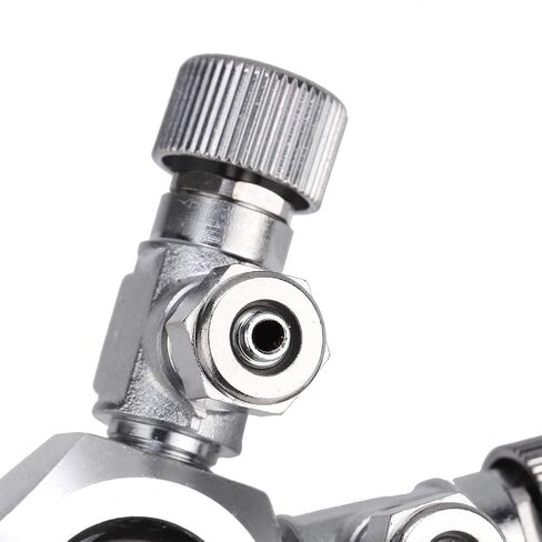 TOPINCN Fish CO2 Splitter Regulator Aluminum Alloy CO2 Splitter Regulator Aquarium Needle Valve CO2 Splitter Solenoid Regulator with 6 Way Outlets (4 Ways) in Saudi Arabia