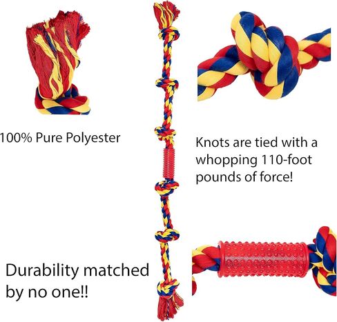 Ultra-Durable 48-inch Tug of War Rope Toy for Large/XL Dogs - Ideal for Interactive Play, Not for Chewing in Saudi Arabia