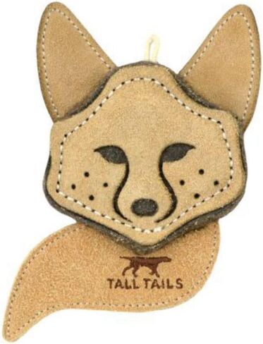Tall Tails 88216666 Scrappy Critter Leather Fox Dog Toy - 4 in. in Kuwait