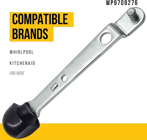 ذراع التحكم في السرعة WP9709276 9709276 - أجزاء خلاط Whirlpool KitchenAid المتوافقة - يستبدل AP6013789 3184193 PS11747016 - الطول حوالي 3.5 بوصة - يحتوي على مقبض بلاستيكي أسود في الأعلى in Kuwait
