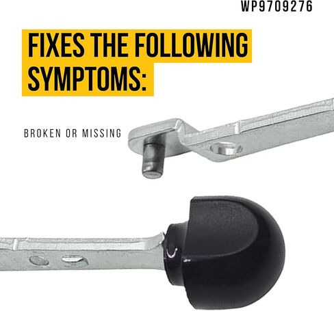 ذراع التحكم في السرعة WP9709276 9709276 - أجزاء خلاط Whirlpool KitchenAid المتوافقة - يستبدل AP6013789 3184193 PS11747016 - الطول حوالي 3.5 بوصة - يحتوي على مقبض بلاستيكي أسود في الأعلى in Kuwait