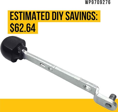 ذراع التحكم في السرعة WP9709276 9709276 - أجزاء خلاط Whirlpool KitchenAid المتوافقة - يستبدل AP6013789 3184193 PS11747016 - الطول حوالي 3.5 بوصة - يحتوي على مقبض بلاستيكي أسود في الأعلى in Kuwait