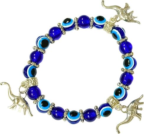 Evil Eye Handmade Beaded Beads Protection Good Luck Stretch Bracelets Bangle for Women Men Family Friends Handmade (Design 5) in Saudi Arabia
