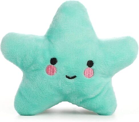 Pet Bite Squeaky Toys Smile Star Cute Stuffed Toys for Dogs Puppy Biting BB Sound Chew Squeaker Cloud Shape Plush Toy for Cats & Small Animals Exercise Entertainment,3 Pack (Star) in Saudi Arabia