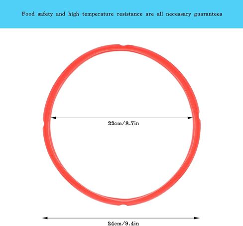 Sealing Ring for InstaPot for 6 Qt InstaPot Food-grade Replacement Silicone Seal Gaskets Insta Pot Accessories ST3-GJMFH (Red) in Saudi Arabia
