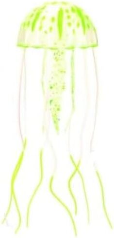 Yellow Aquarium Artificial Glowing Jellyfish Fish Tank Ornament Aquarium Silicone Decoration, Aquarium Décor Thematic Ornaments, Aquarium Décor in Saudi Arabia