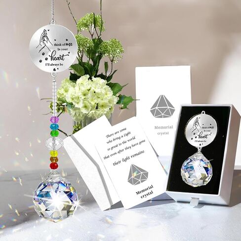 Dog Memorial Gifts for Loss of Dog, Pet Sympathy Gifts Crystal Window Memorial Suncatcher,Bereavement Gift Sun Catcher,Dog Remembrance Gift,Pet Passing Away Loss Gifts (D) in Saudi Arabia