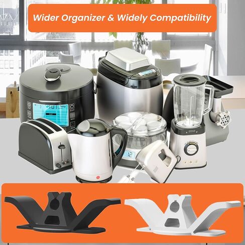 Cord Organizer for Appliances, Upgraded Ultra durable 3M gel sticker, cord keeper, cord winder for appliances Coffee Maker, Blender, Mixer, Air Fryer (Black) in Saudi Arabia