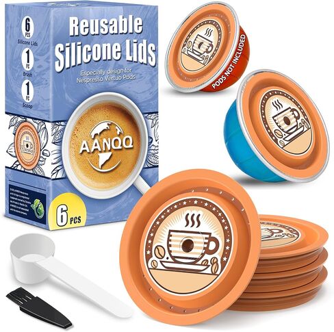 Reusable Lids for Nespresso Pods Vertuo, 3pcs Food Grade Silicone Caps for Any Sizes of Reusable Nespresso Vertuo Pod Refillable Vertuo Capsule (3pcs Silicone Lids-No Capsule) in Saudi Arabia