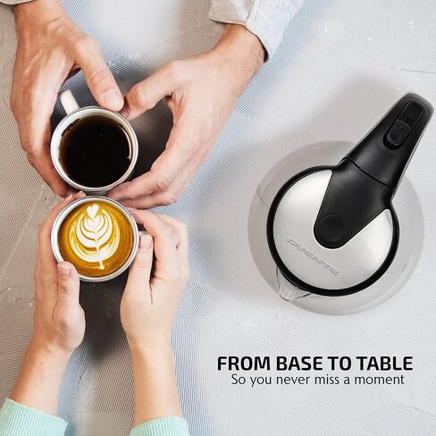 غلاية زجاجية كهربائية مضاءة من OVENTE سعة 1.5 لتر مع ضوء LED أزرق وغطاء من الفولاذ المقاوم للصدأ، ماكينة صنع الشاي على سطح المنضدة سريعة التسخين، غلاية مياه ساخنة مع إيقاف تلقائي وحماية من الغليان الجاف، أسود KG845B in Kuwait