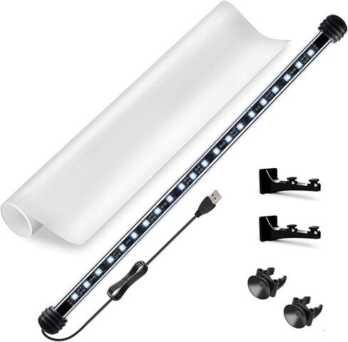 مجموعة إضاءة خلفية LED ملحقة Serene من الولايات المتحدة الأمريكية الحالية | يتضمن طبقة زجاجية بخلفية بلوري وشريط إضاءة LED RGB | يناسب أحواض السمك من 48 إلى 60 بوصة (يتطلب وحدة تحكم هادئة) in Kuwait