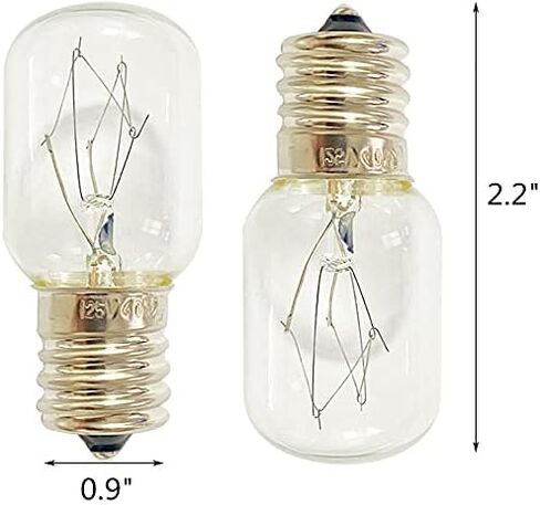 فرن ويرلبول للميكروويف 8206232A Kei 125V 40W E17 جزء بديل للأجهزة لأفران Maytag ومصابيح الحمم البركانية - يستبدل 1890433 8206232 AP4512653 (2) in Saudi Arabia