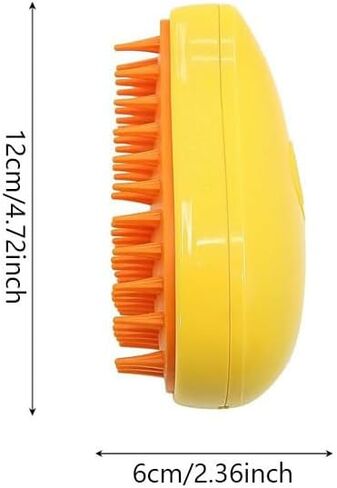 Steamy Brush, 3 In1 Spray Cat Brush, Steamy Pet Brush for Massage, Self Cleaning, Pet Grooming Brush for Removing Tangled and Loose Hair. (Yellow) in Saudi Arabia