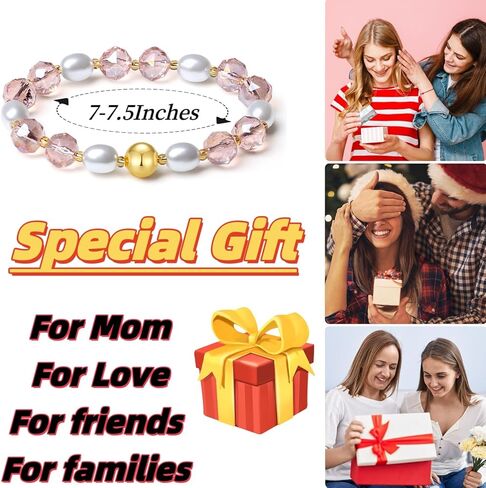 10mm اليدوية الملونة بلينغ مطرز أساور كريستال شل اللؤلؤ تمتد مجوهرات للنساء (أبيض) in Kuwait