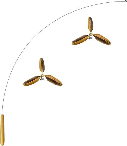 Spining Propeller Cat Toy with 35.5 Inch Cat Wand and 2PC Feather Refills, Interactive Cat Toys for Indoor Cats with Bell in Saudi Arabia