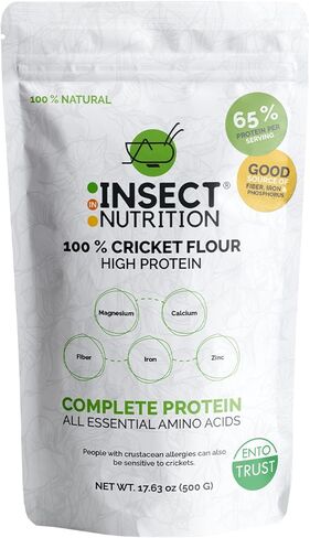 IN INSECT NUTRITION Cricket Flour High Protein 8.82 oz,, 65% Protein, Omega 3 and 6, Rich in Fiber and prebiotics, antioxidants and All Essential Amino acids in Saudi Arabia