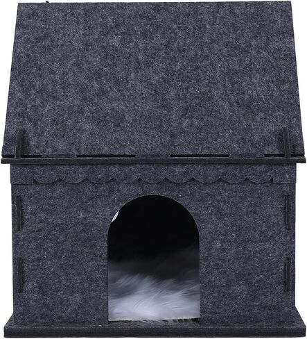 2-Storey Cat House for Indoor Cat Condos,Pet Cat Bed Cat Hideaway Strong Cat Castle for Multiple & Large Cats in Kuwait