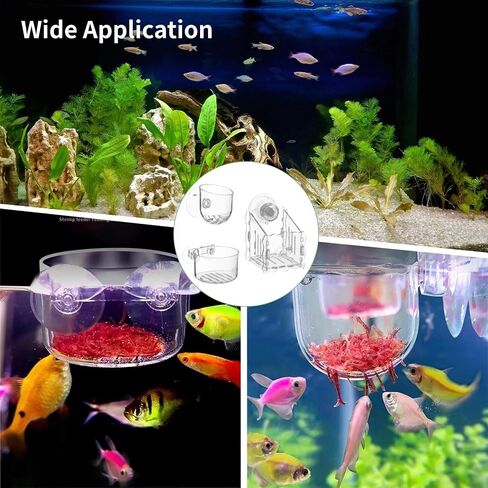 Aquatic Plant Cups with Hole -20 Pcs Transparent Aquarium Plant Holder,Acrylic Aquatic Plant Pot with Suction Cups,Fish Tank Plant Holder,Aquarium Decoration 3 Shapes in Saudi Arabia