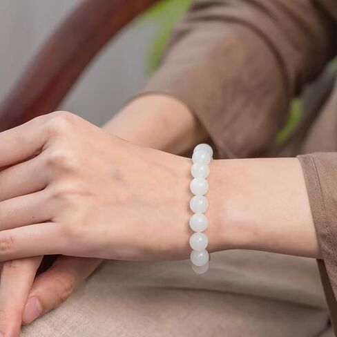 Handmade Natural Moonstone Bracelet for Women Men Chakra Healing Bracelet Stretchable 10mm Bead Bracelet Crystal Bracelet (moonstone) in Saudi Arabia