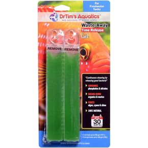 DrTim's Aquatics Freshwater Waste-Away Time Release Gel – Natural Fish Tank & Aquarium Leave-in Waste Management Solution for Dissolving Cleaning Organic Sludge - Treats 10 gal