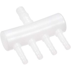uxcell 8mm to 4mm 4 Way Aquarium Air Line Tubing Splitter Connector Fish Tank Plastic Air Flow Divider Oxygen Splitter Lever Valve