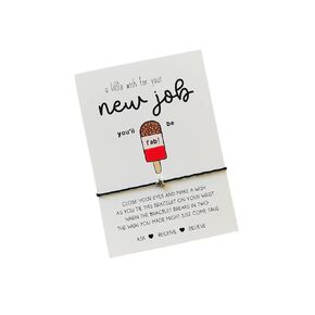 New job gift | Good luck in your new job bracelet | Gift for starting a new job | Card for a new job