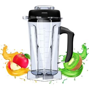 For Vitamix Blender Pitcher 64oz, Vitamix blender cup 5200 5000 6500 7500 Pro500 750 Vita-Prep vm0101 vm0102 vm0103 asy172 Classic/Explorian/Commercial series for vitamix replacement pitcher