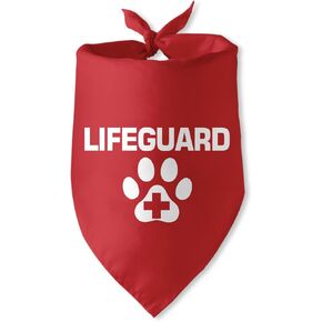 Lifeguard Dog Bandana Triangle Dog Bandanas for Dogs Puppy Bandana Funny Pet Puppy Photo Prop Pet Scarf Accessories for Pet Dog Lovers Gifts