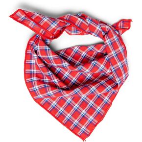 Insect Repellant Dog Bandana for Protecting Dogs from Fleas, Ticks, and Mosquitoes, Poppy Plaid, Small-Medium
