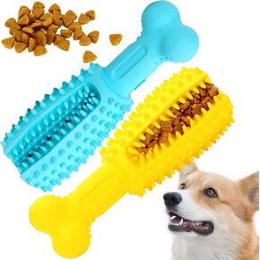 Youngever 2 Pack Dog Treat Toys for Pet Teeth Cleaning, Chewing, Fetching, Treat Food Dispensing Toys (Small 4.8 inch)