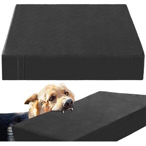 Chew Proof Dog Bed, 3.5‘’ Extra Thick Indestructible Tough Pet Bed Orthopedic Dog Pillow Bed for Aggressive Chewers, Quilted Teething Puppy Kennel Pad for Small Dog/Cat (24x18inch)