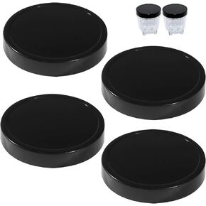 4 Pieces Lids for Magic Bullet Replacement Parts, Ma-gic Bu-lle-t Replacement Parts, Black Plastic Lids Compatible with M-B1001 Cups 250W