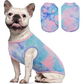 QBLEEV Dog Cooling Vest Breathable Dog Cooling Shirts, Quick Dry Summer Dog T Shirt Lightweight Puppy Sweatshirt Summer Pet Dog Apparel Sleeveless Dog Outfit Doggies Tank Top for Small Medium Dogs M