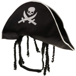 Amosfun Pet Pirate Hat Dog Cat Captain Cap Halloween Pirate Cosplay Costume Halloween Party Hat Dress Up Costume Accessories