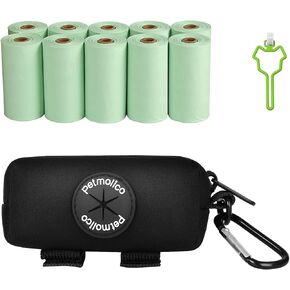 Petmolico Dog Waste Bag Dispenser, 150 Pcs Bags, Black