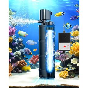 حوض السمك U-V 9W 50-150 جالون فلتر خزان الأسماك 4 في 1 الغوص قابل للتعديل مضخة نافورة الأكسجين 3 طبقة تصفية U-V الأسماك، فلتر خزان الأسماك in Kuwait