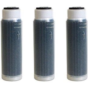 CFS – 3 Pack 10" Color Indicating Mixed Bed DI Resin Cartridge Filled with Resintech MBD-30-NG Nuclear Grade Mixed Bed Resin Compatible with Aquatic Life Reverse Osmosis Deionization (RODI) Models